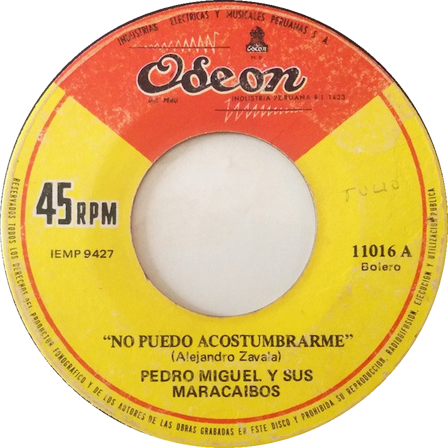 Pedro Miguel Y Sus Maracaibos — No Puedo Acostumbrarme / Son Con Boogaloo